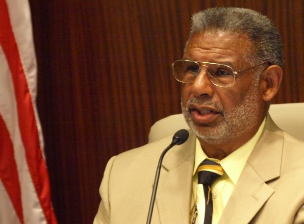 Description: The City Council is divided over whether to discuss a case of assault involving councilmember Corky Booze. (Photo by: Tawanda Kanhema)